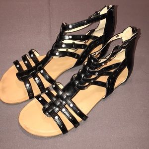 Black Gladiator Sandals